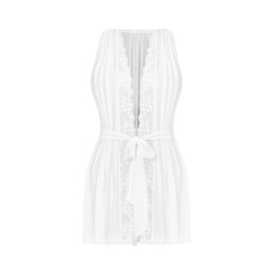 Obsessive Peignoir Heavenly blanc – Dentelle & satin | Ambale