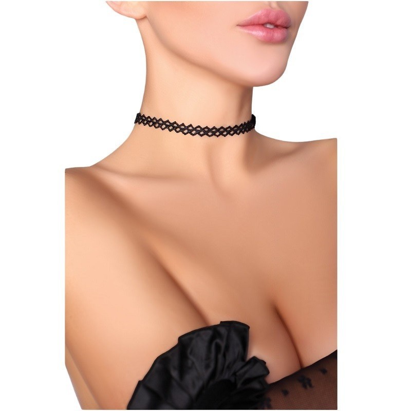 Collier Choker Noir Livco Corsetti | Tour de Cou Élégant Femme