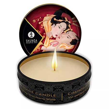 Bougie de Massage Fraise Romance Shunga 30 ml | Ambale